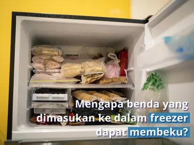 Ilustrasi Artikel "Mengapa Benda Yang dimasukan ke dalam freezer dapat membeku?"