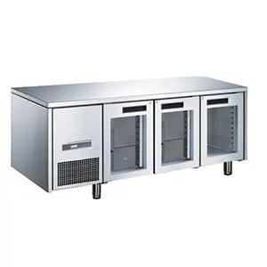 Glass Door Under Counter Chiller GEA M-RW6T3DD (Pintu Kaca, 3 Pintu 420 Liter)
