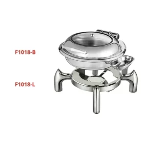 Round Hydraulic Chaffing Dish with Glass Window Lid GETRA F1016-B