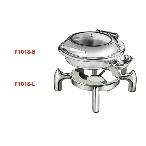 Round Hydraulic Chaffing Dish with Glass Window Lid GETRA F1016-B
