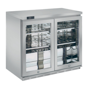 GEA Back Bar Bottle Cooler Under Counter Chiller 2 Pintu Kaca