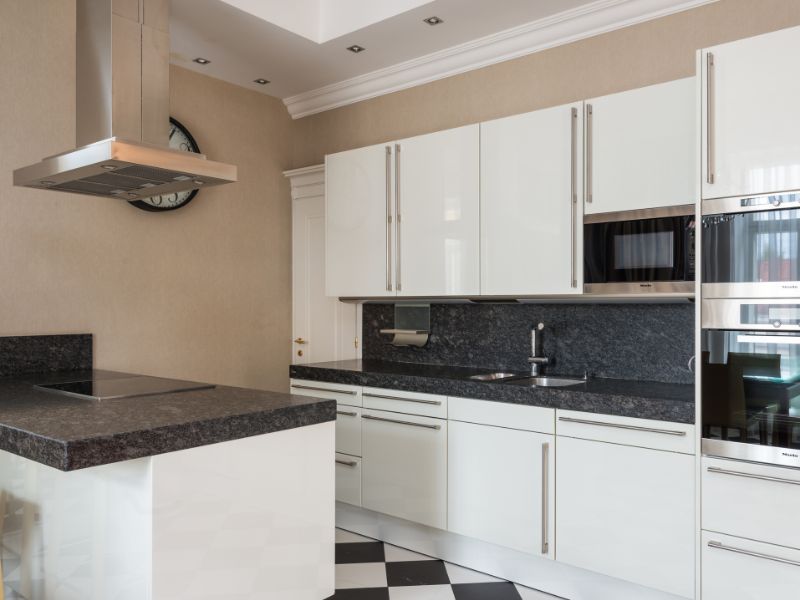 Ilustrasi Dapur Dengan Island Hood